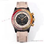 AAA Swiss Replica Rolex Diw Daytona Rainbow Carbon Watch with TW 4801 Movement